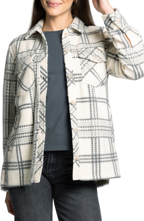 Santa Fe Plaid Fleece Shirt Jacket