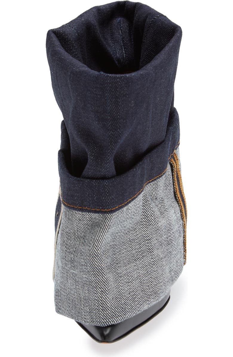 Loewe Denim Cuff Pointed Toe Bootie, Alternate, color,