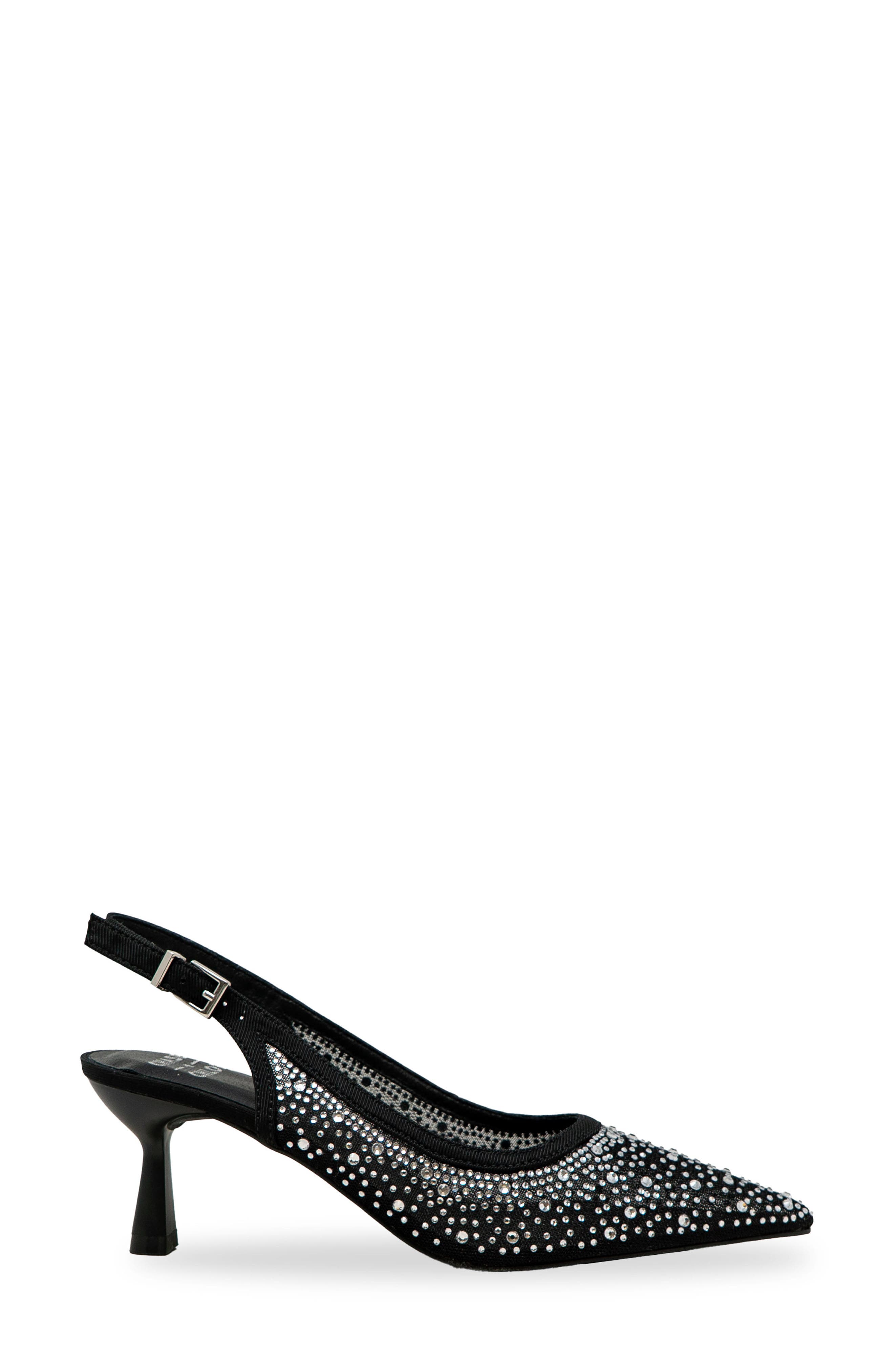 CHASE AND CHLOE Pointed Toe Slingback Pump, Alternate, color, Black