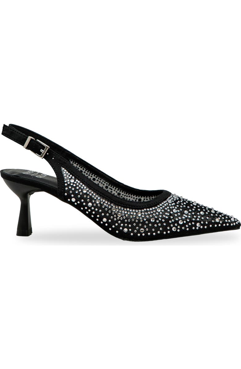 CHASE AND CHLOE Pointed Toe Slingback Pump, Alternate, color, Black