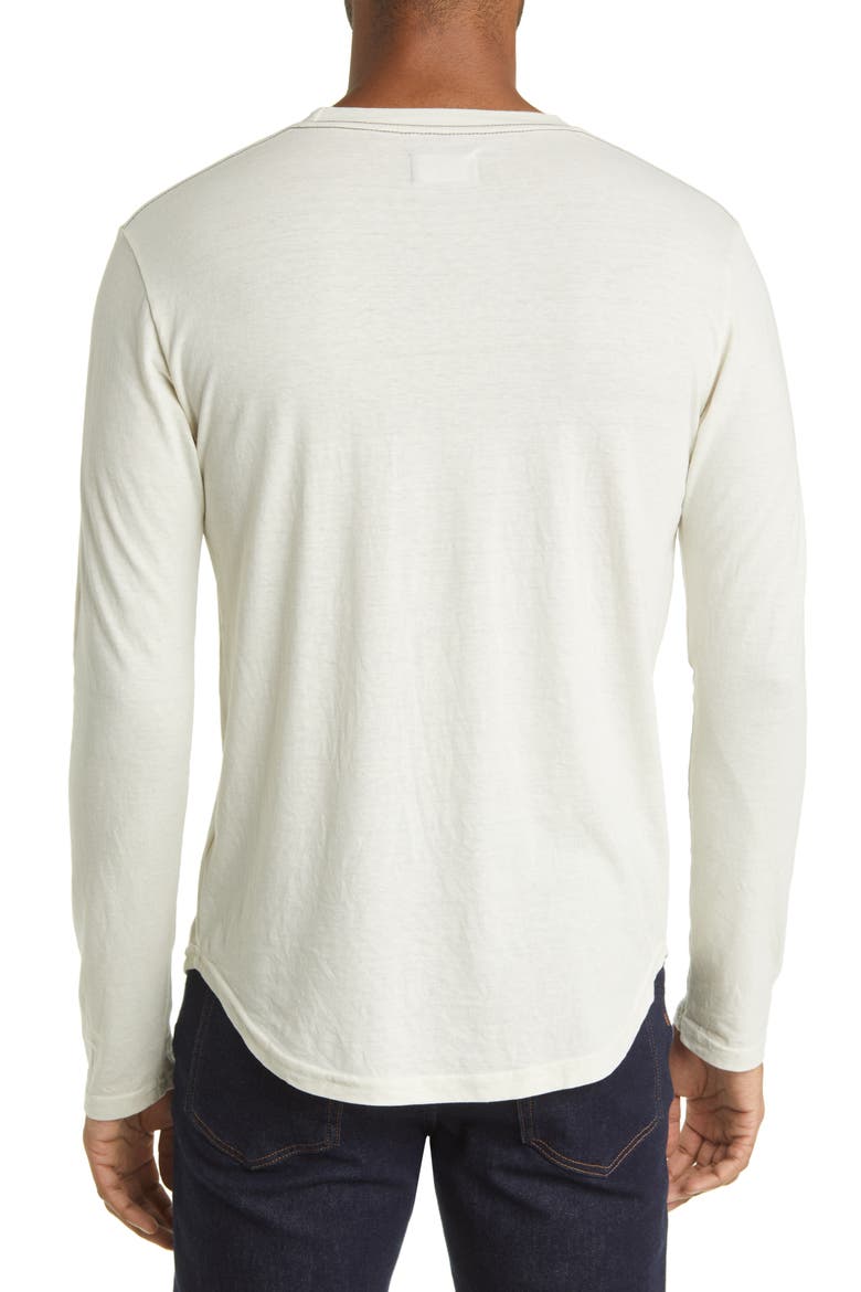 Tri-Blend Long Sleeve Scallop Crew T-Shirt, Alternate, color, SEED
