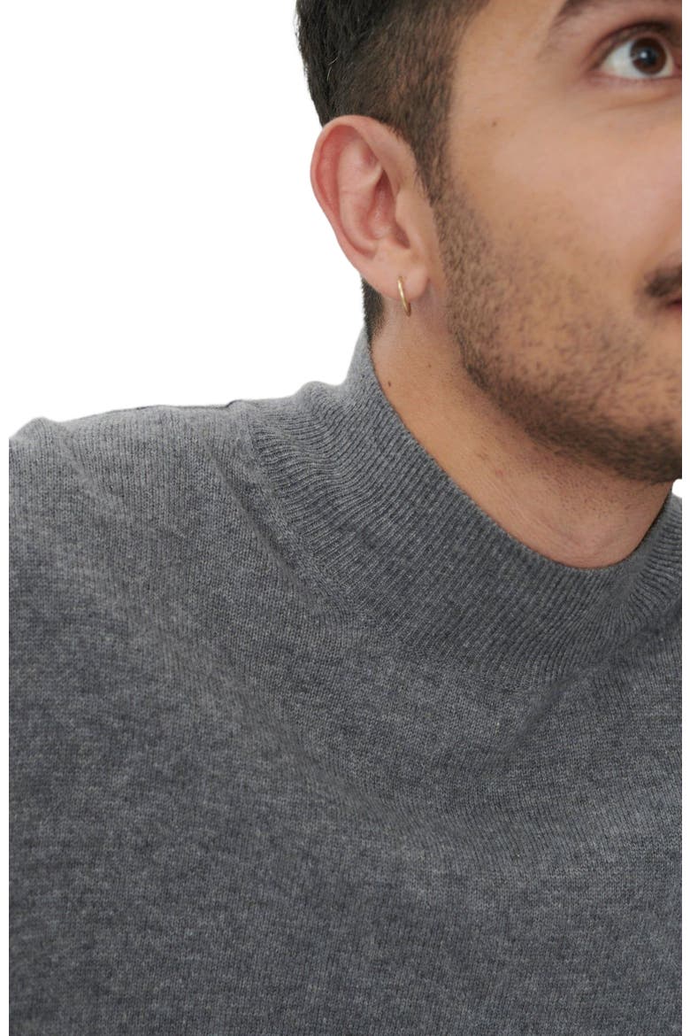 Essential Mock Neck Cashmere Sweater, Alternate, color, dim gray