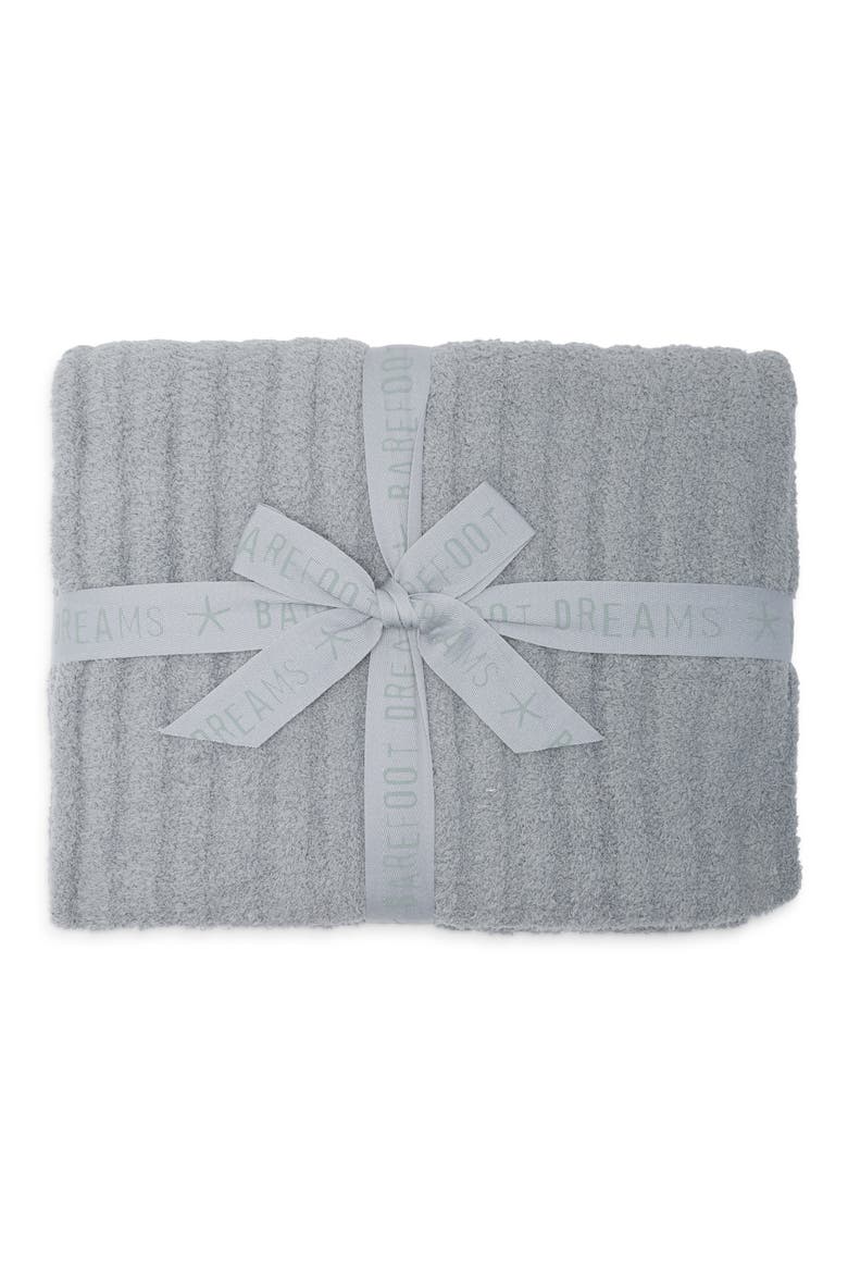 CozyChic® Chunky Rib Throw Blanket, Main, color, MOONBEAM