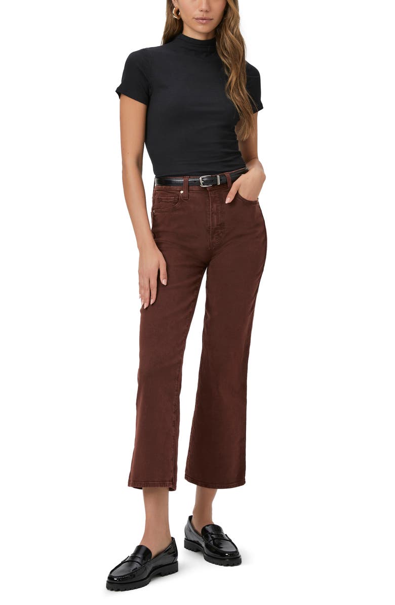PAIGE Courtney High Waist Ankle Flare Jeans, Alternate, color, Vintage Chocolate Raisin