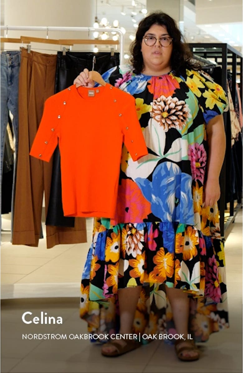 Famistosa Rib Button Accent Sweater, sales video thumbnail