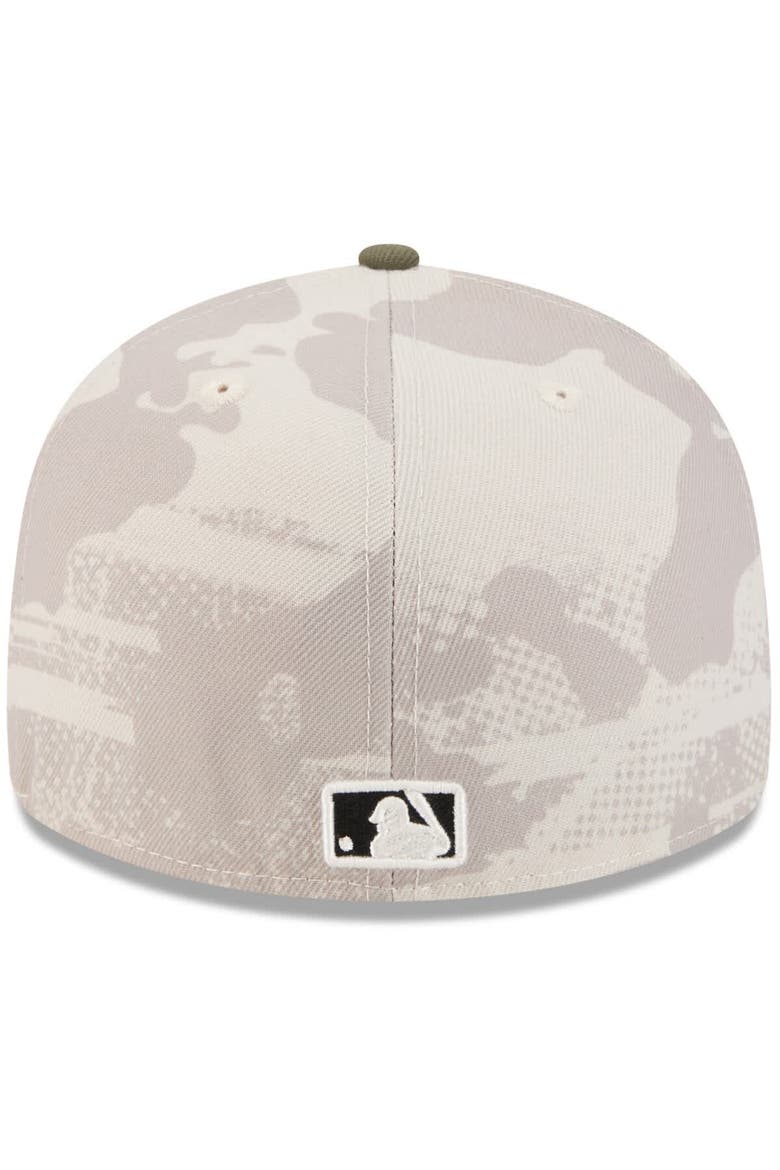 Men's New Era Light Beige/Olive New York Yankees 2025 Armed Forces Day 59FIFTY Fitted Hat, Alternate, color, Light Beige