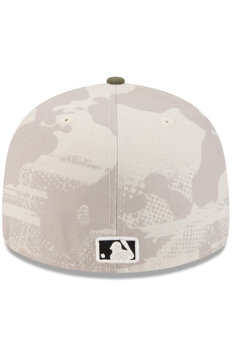 New Era Men's New Era Light Beige/Olive New York Yankees 2025 Armed Forces Day 59FIFTY Fitted Hat, Alternate, color, Light Beige