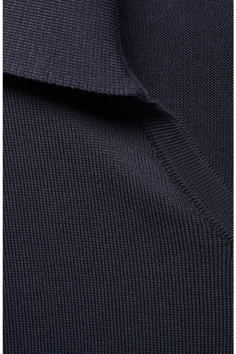 Johnny Collar Cotton Polo Sweater, Alternate, color, DARK NAVY