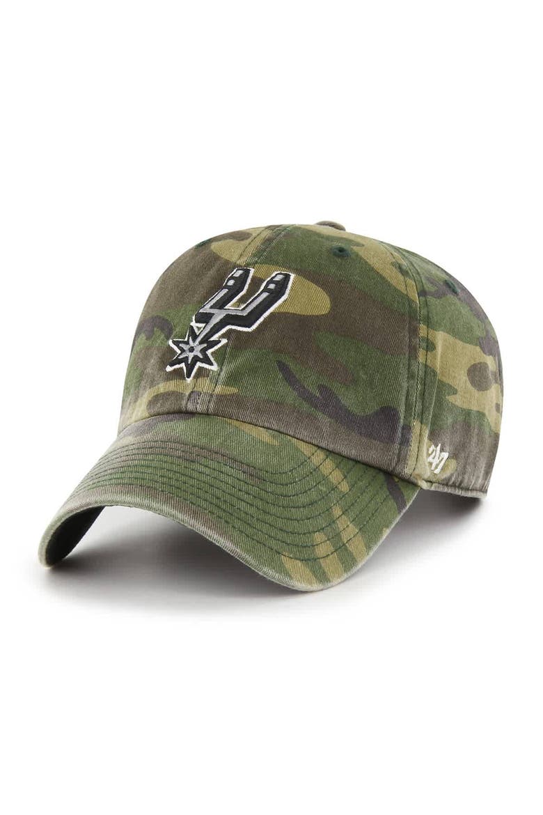 Men's '47 Camo San Antonio Spurs Clean Up Adjustable Hat, Main, color, Camo
