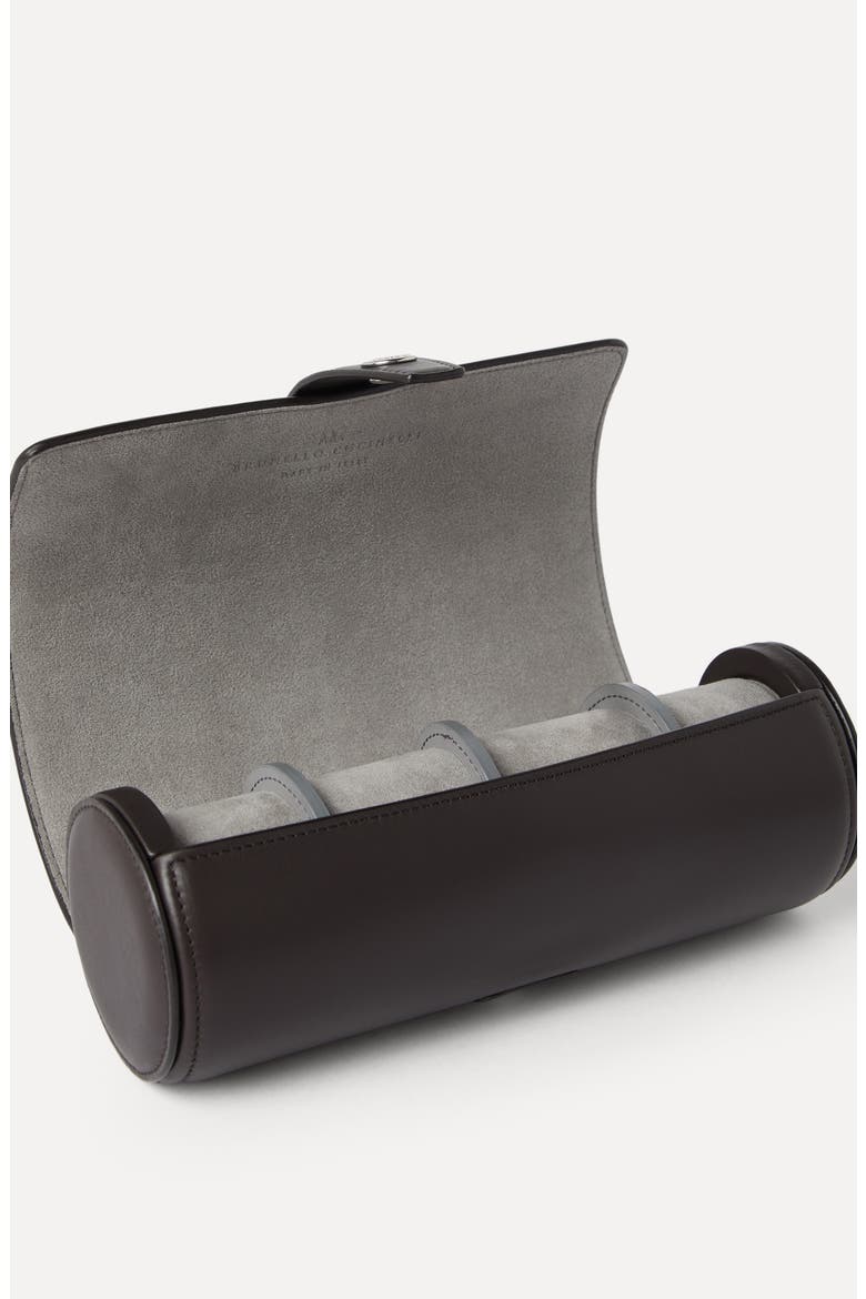 Calfskin watch case, Alternate, color, Brown