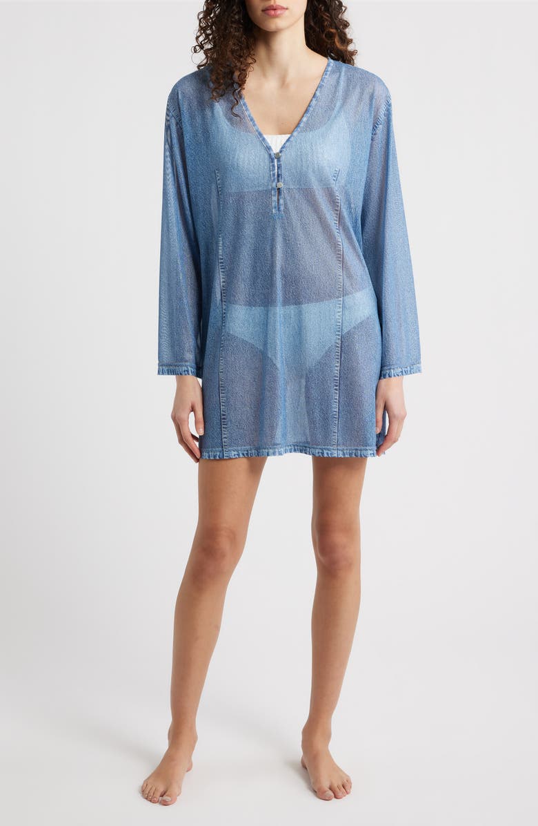 rag & bone rb Miramar Mesh Cover-Up Dress, Main, color, Minet