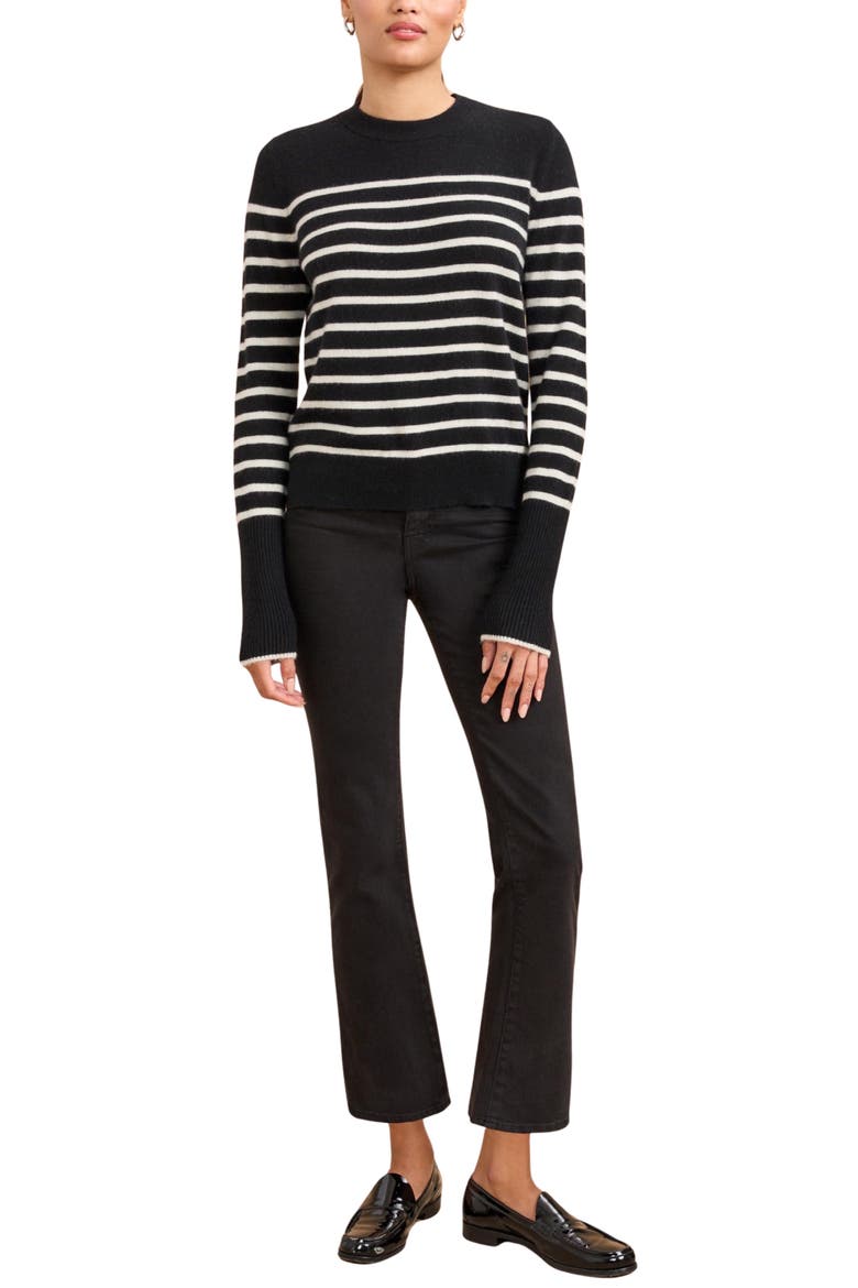 Lean Lines Sweater, Main, color, Black/Cream