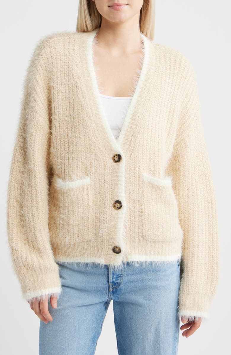 Rip Curl Shore Break Cardigan, Alternate, color, Natural