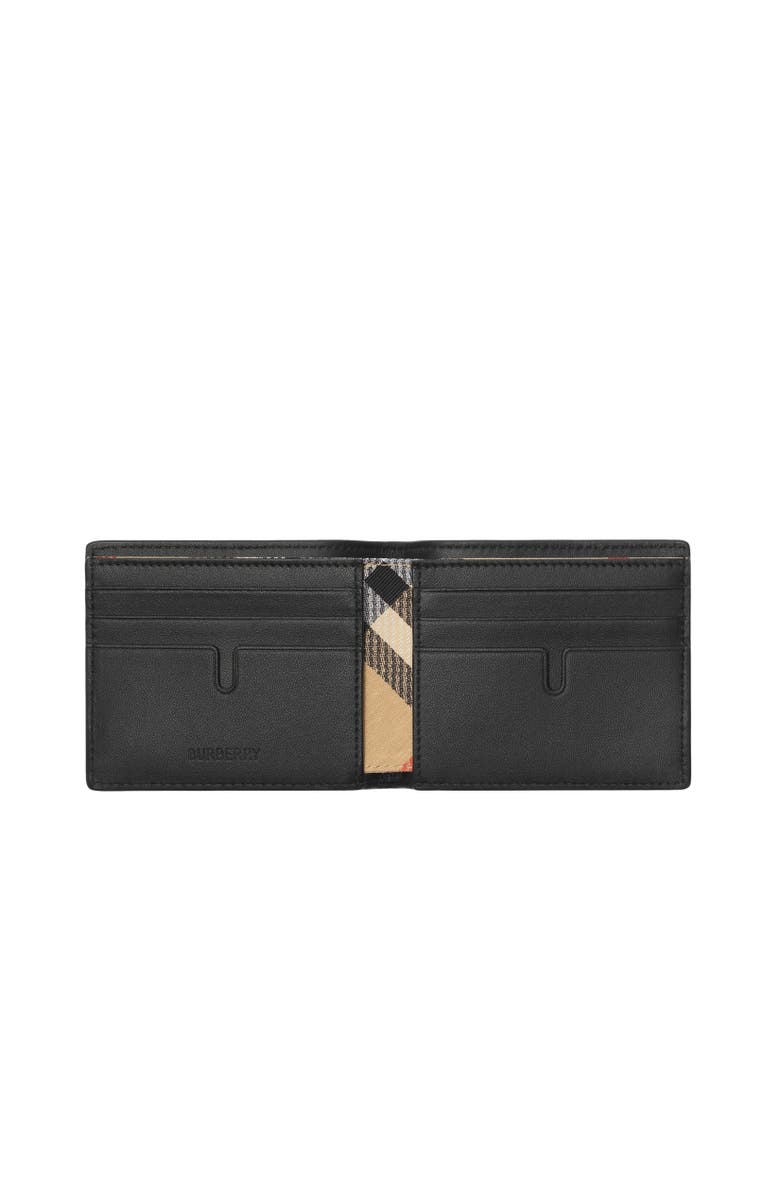 Burberry Slim Knight Stamp Bifold Wallet, Alternate, color, Black