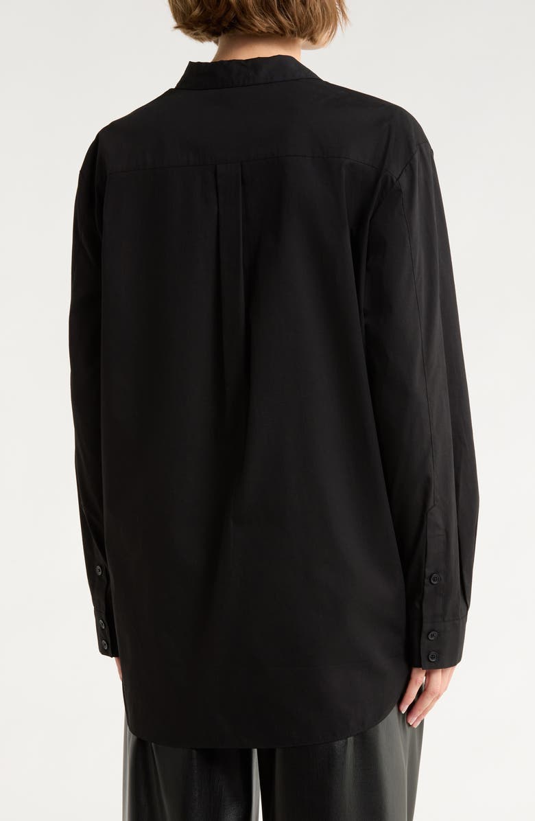 AllSaints Avril Cotton Button-Up Shirt, Alternate, color, Black