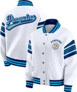 WEAR by Erin Andrews Women's WEAR by Erin Andrews White/Navy Pittsburgh Penguins Full-Snap Fleece Sweatshirt Jacket