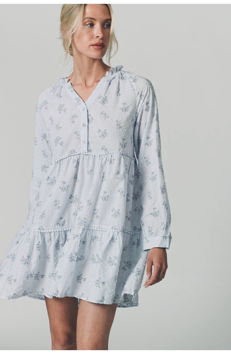 The Shirt by Rochelle Behrens The Candice Dress, Alternate, color, Soft Blue Ditsy