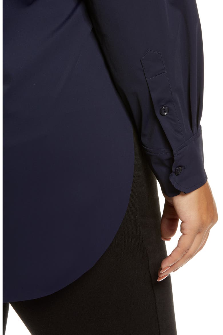 'Lyssentials Schiffer Button-Up Shirt, Alternate, color, TRUE NAVY