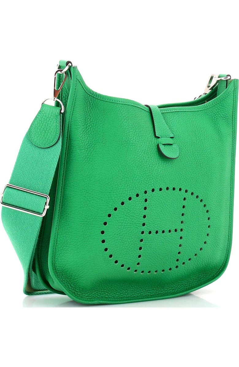 Pre-Owned Hermes Evelyne Bag Gen III Clemence PM, Alternate, color, Green
