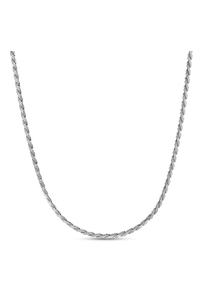 Nero Flat Oval Rope Chain Necklace 925 Silver, Main, color, Sterling Silver