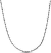 LuvMyJewelry Nero Flat Oval Rope Chain Necklace 925 Silver