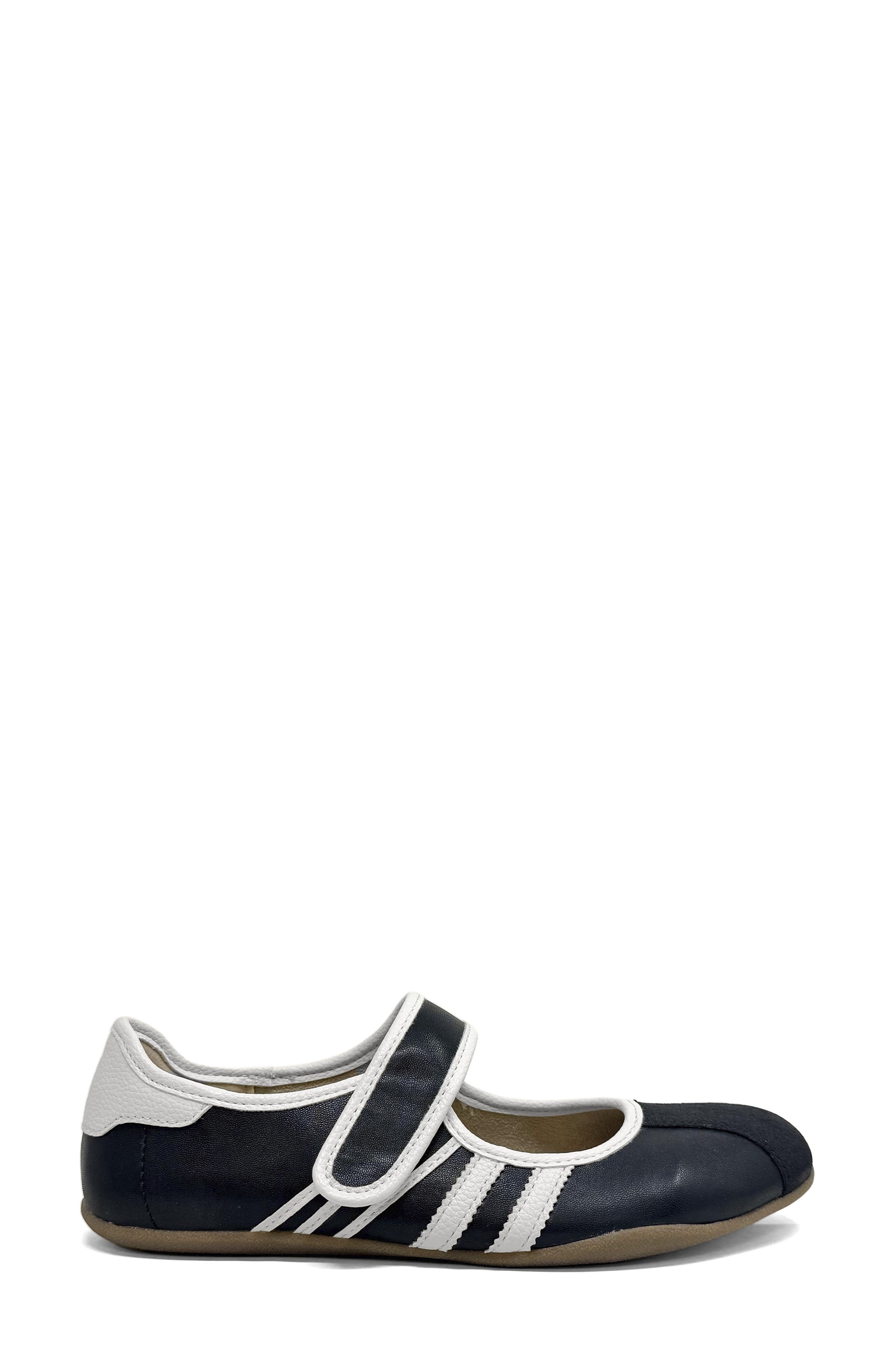 Peyton Faux Leather Mary Jane Sneaker, Alternate, color, BLACK