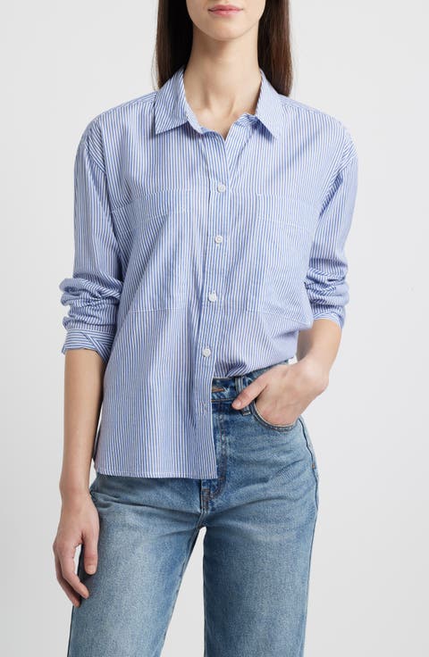 Everlynn Cotton Blend Button-Up Shirt
