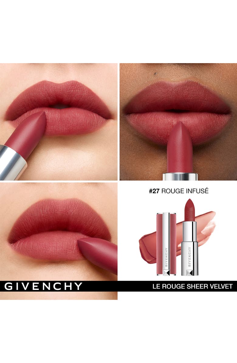 Givenchy Le Rouge Sheer Velvet Matte Lipstick Refill, Alternate, color,