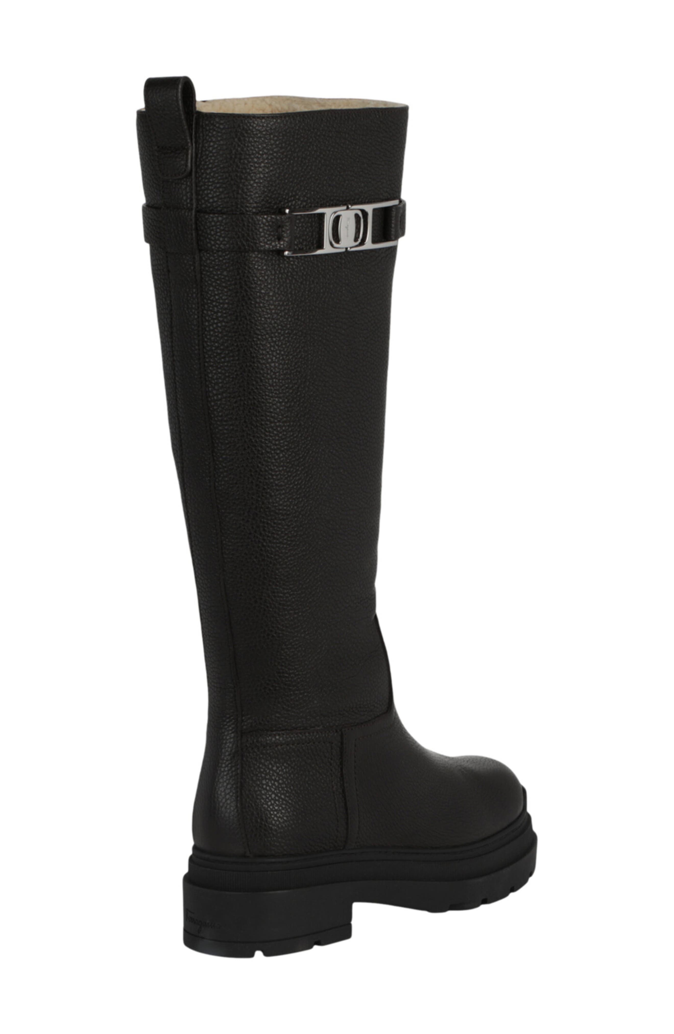 FERRAGAMO Ryder Knee High Boot, Alternate, color, Black