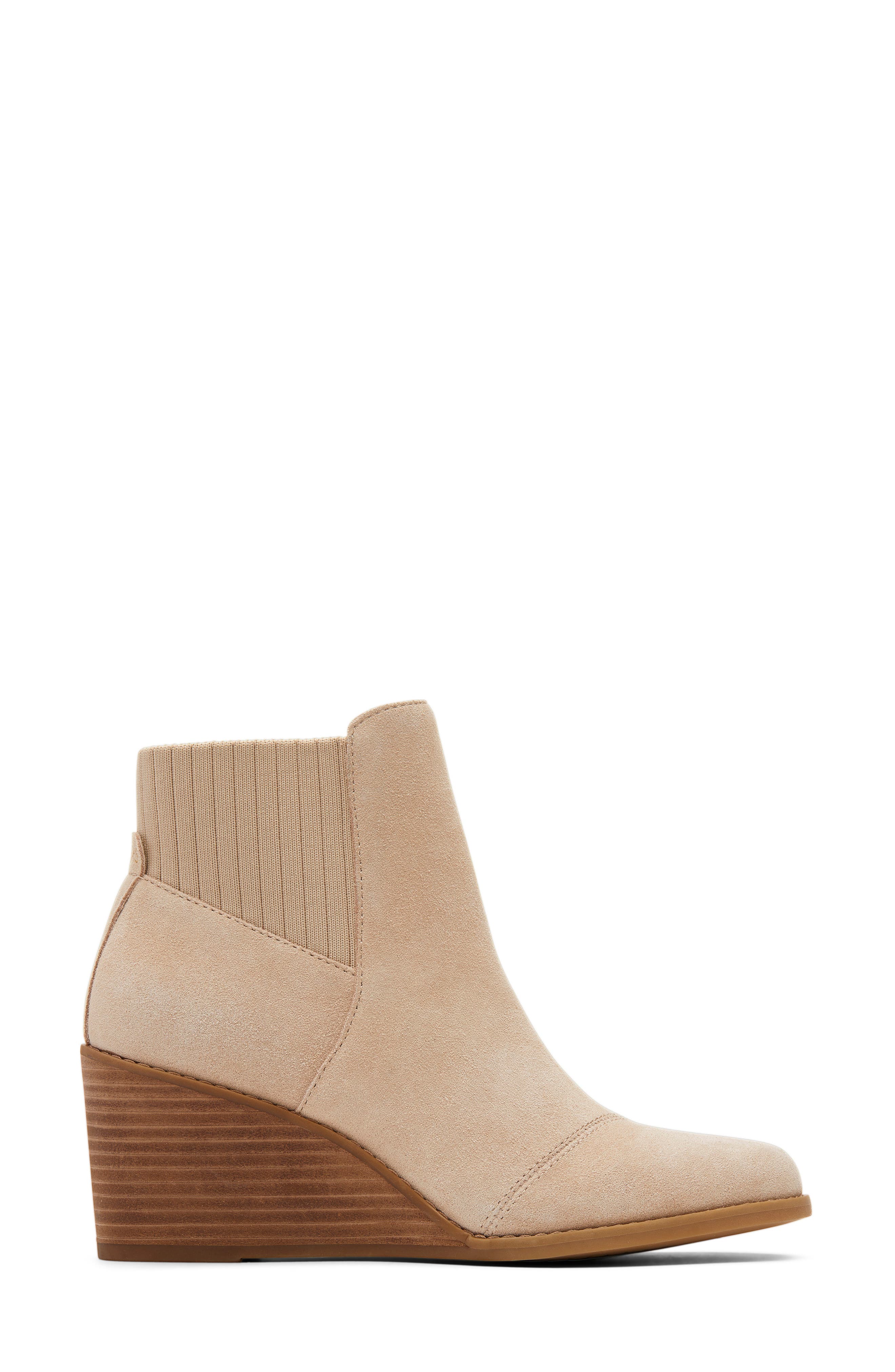 Suede Bootie, Alternate, color, NATURAL