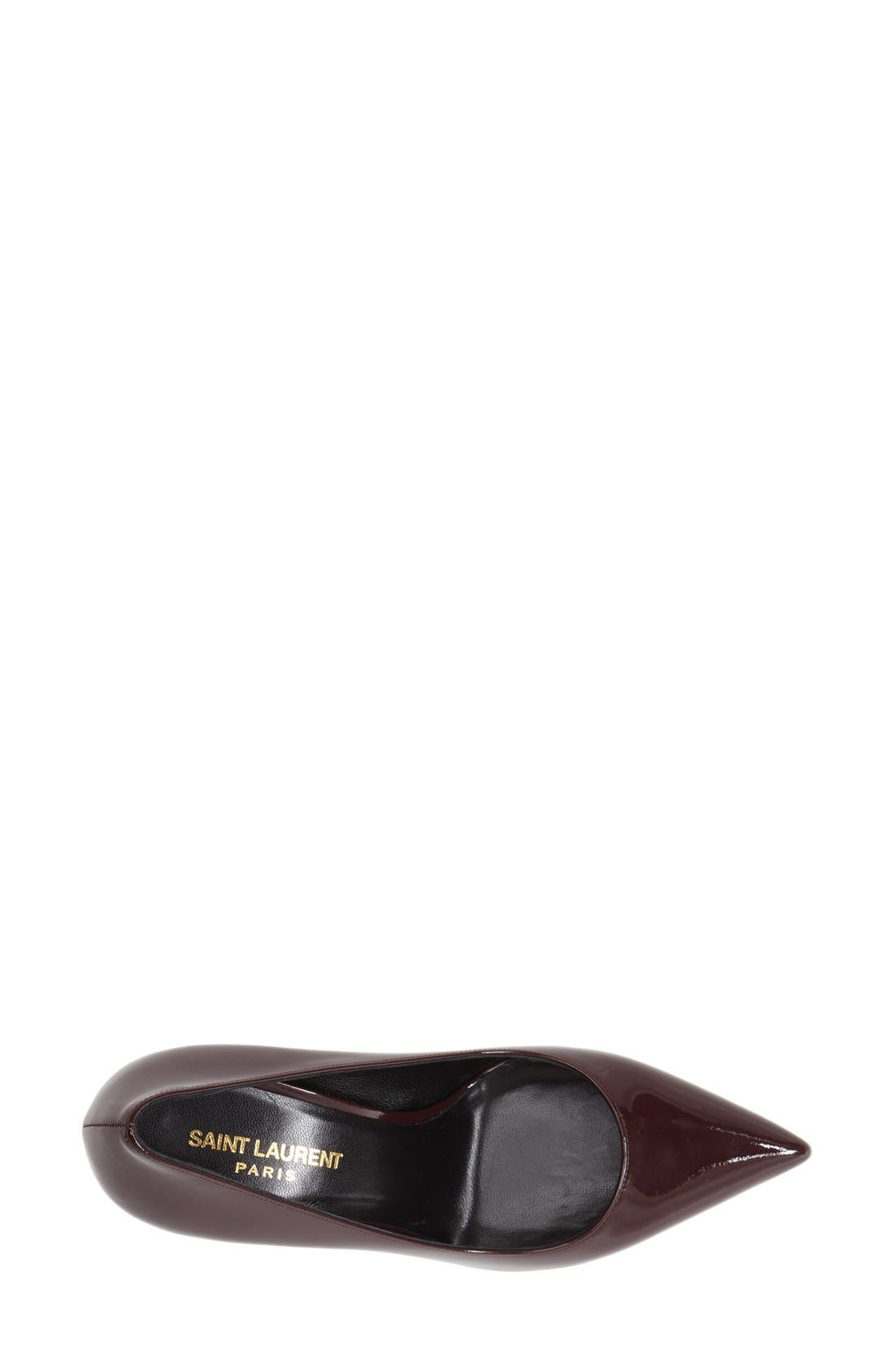 'Paris' Pointy Toe Pump, Alternate, color, BURGUNDY PATENT