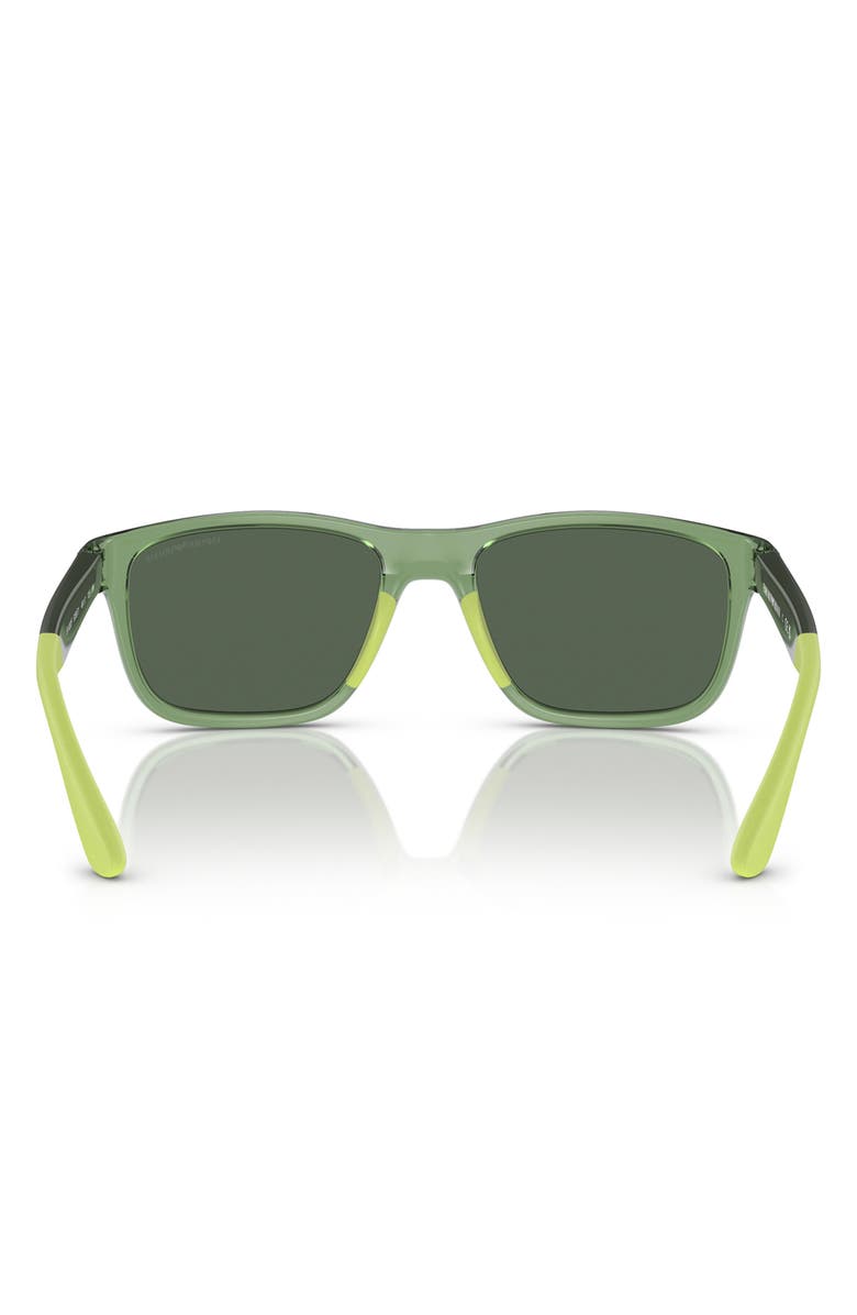 Emporio Armani 48mm Pillow Sunglasses, Alternate, color, Shiny Green / Dark Green