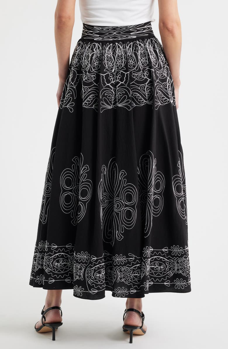Elie Tahari The Oriana Soutache Embroidered Skirt, Alternate, color, 