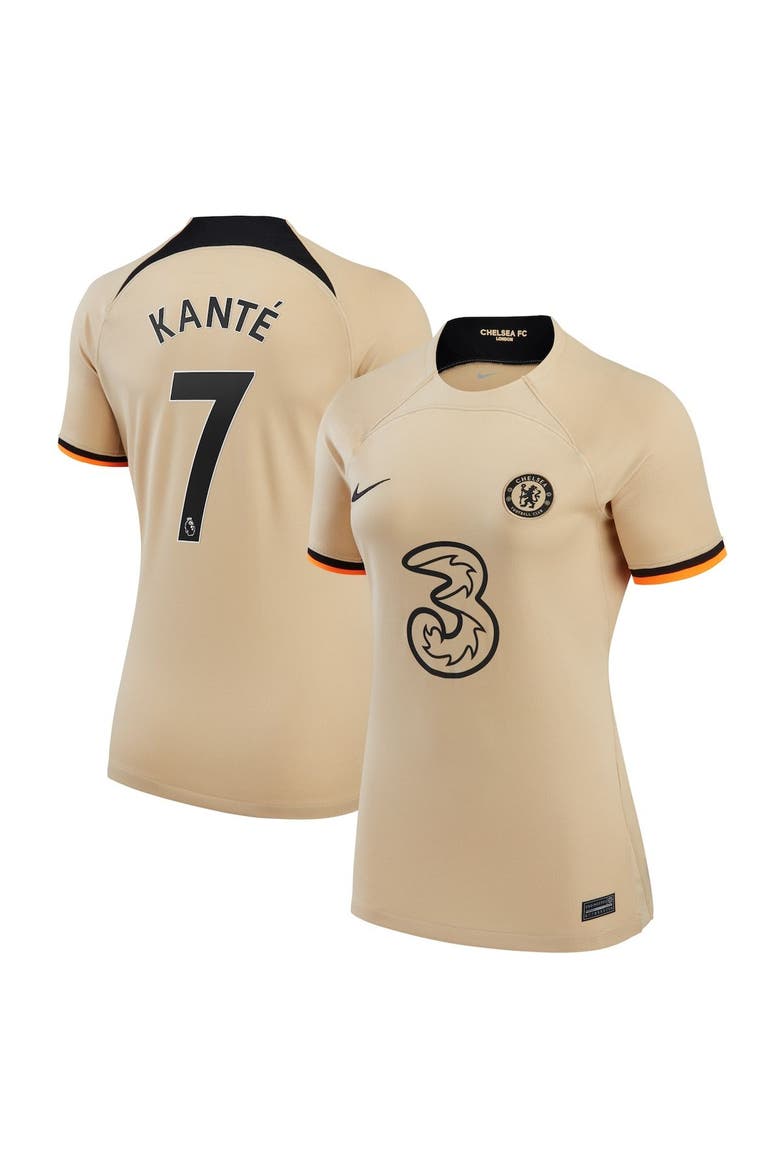 Women's Nike N'Golo Kanté Gold Chelsea 2022/23 Third Replica Player Jersey, Main, color, Gold