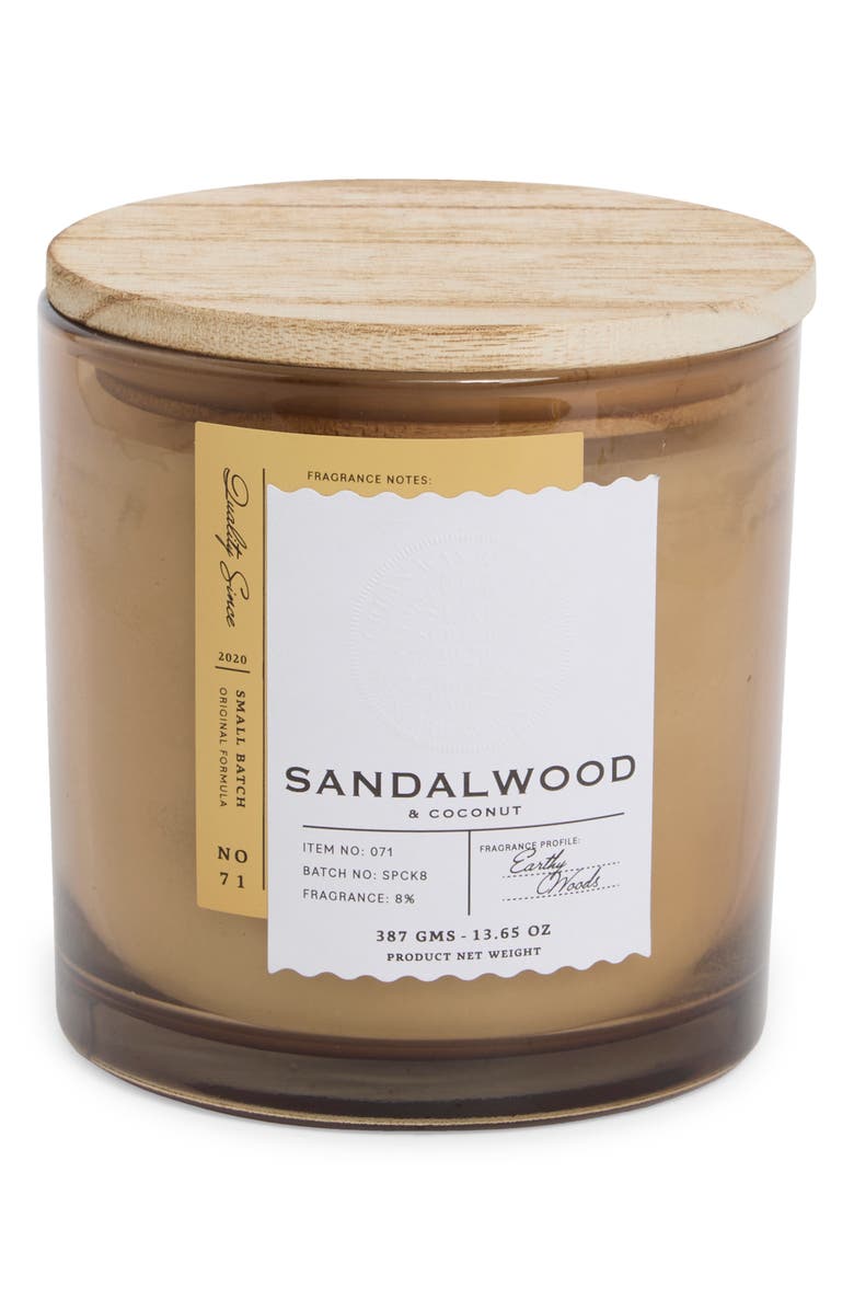 PORTOFINO CANDLES Sandalwood & Coconut Scented Candle, Main, color, Sandalwood N Coconut Croissant