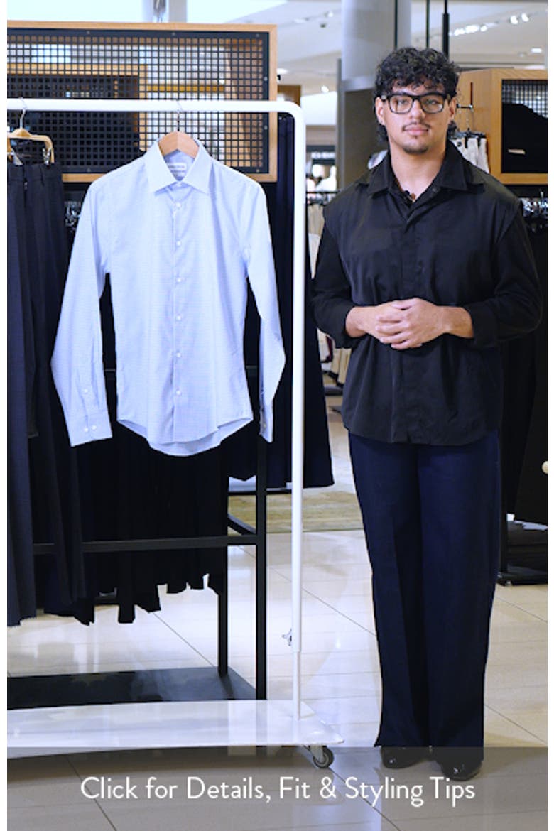 Trim Fit Premium Check Cotton Button-Up Shirt video