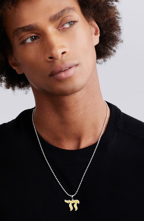 Lagos 18k Gold Chai Pendant In Two-tone