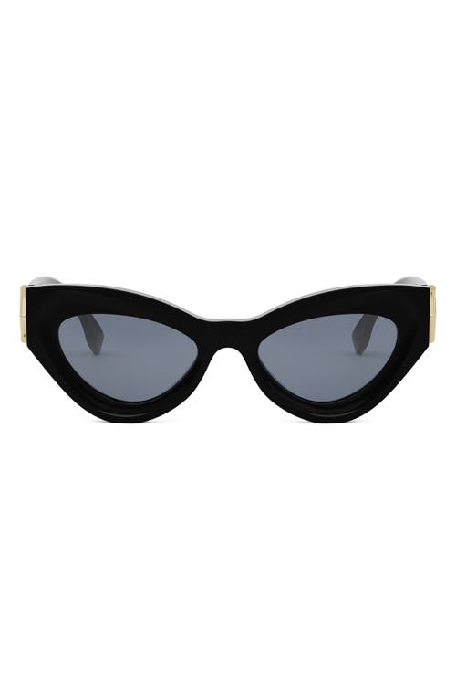Fendi Ff Diamonds Fe40146i 01v In Shiny Black/blue
