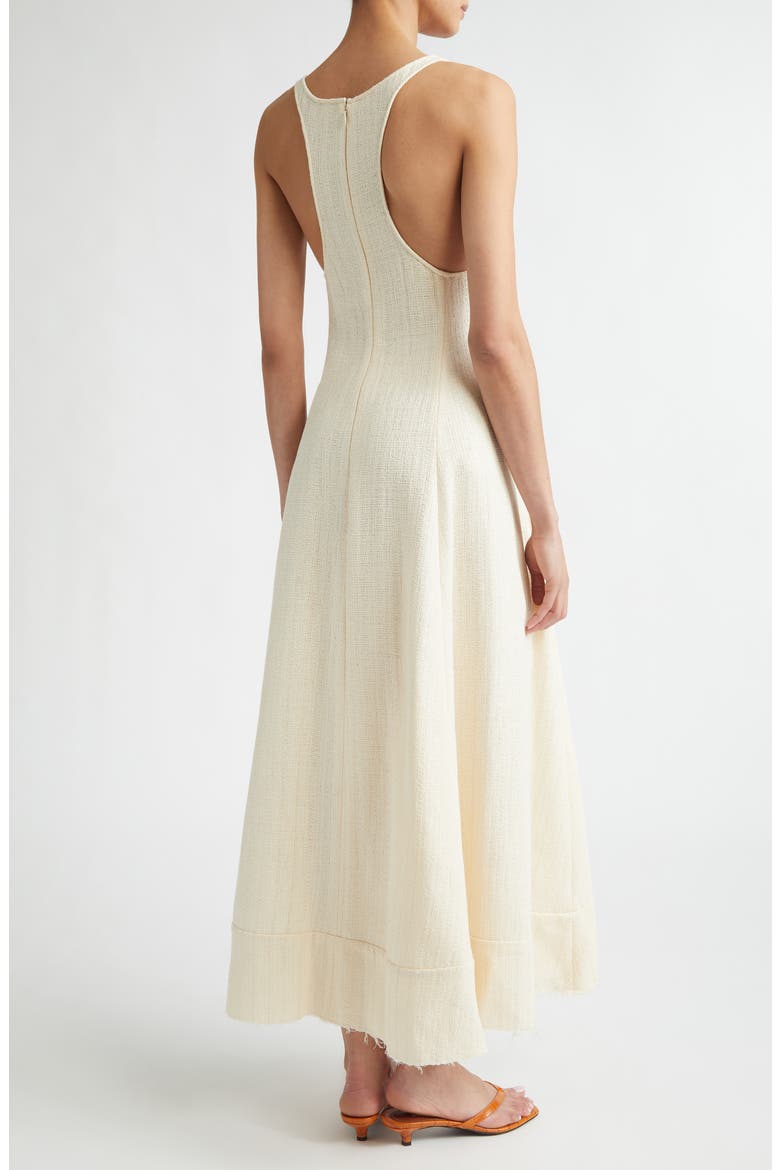 Sculpted Cotton Sablé Dress, Alternate, color, ECRU