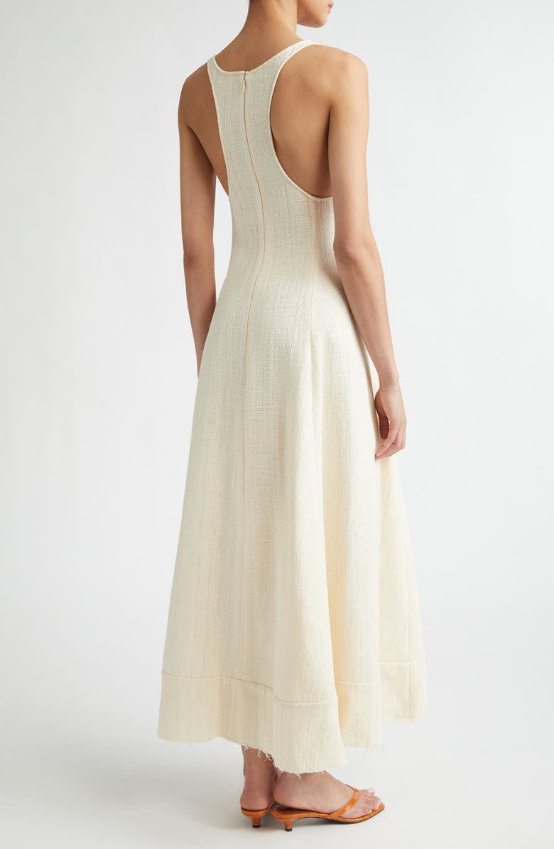 TOTEME Sculpted Cotton Sablé Dress, Alternate, color, Ecru