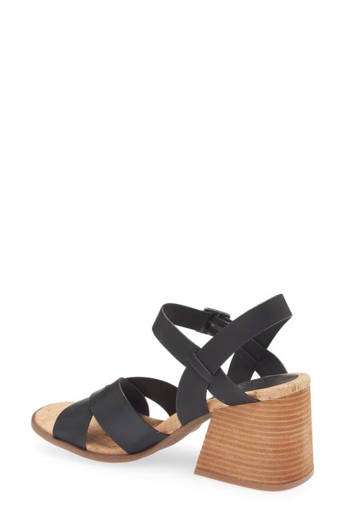 Korks Pacye Block Heel Sandal In Black