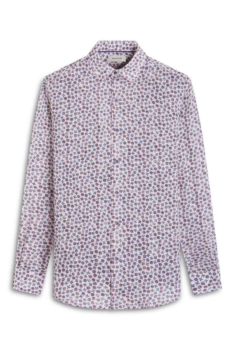 Julian Shaped Fit Linen Button-Up Shirt, Alternate, color, SAND