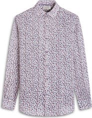 Bugatchi Julian Shaped Fit Linen Button-Up Shirt