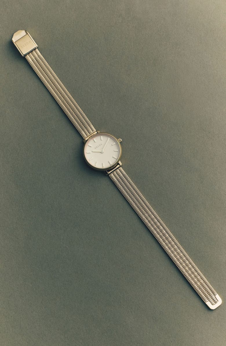 BREDA Beverly Mesh Strap Watch, 25mm, Alternate, color, Gold