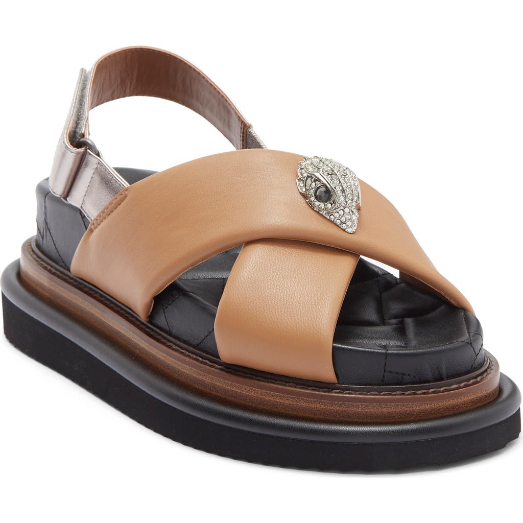 Kurt Geiger London Orson Platform Slingback Sandal In Brown
