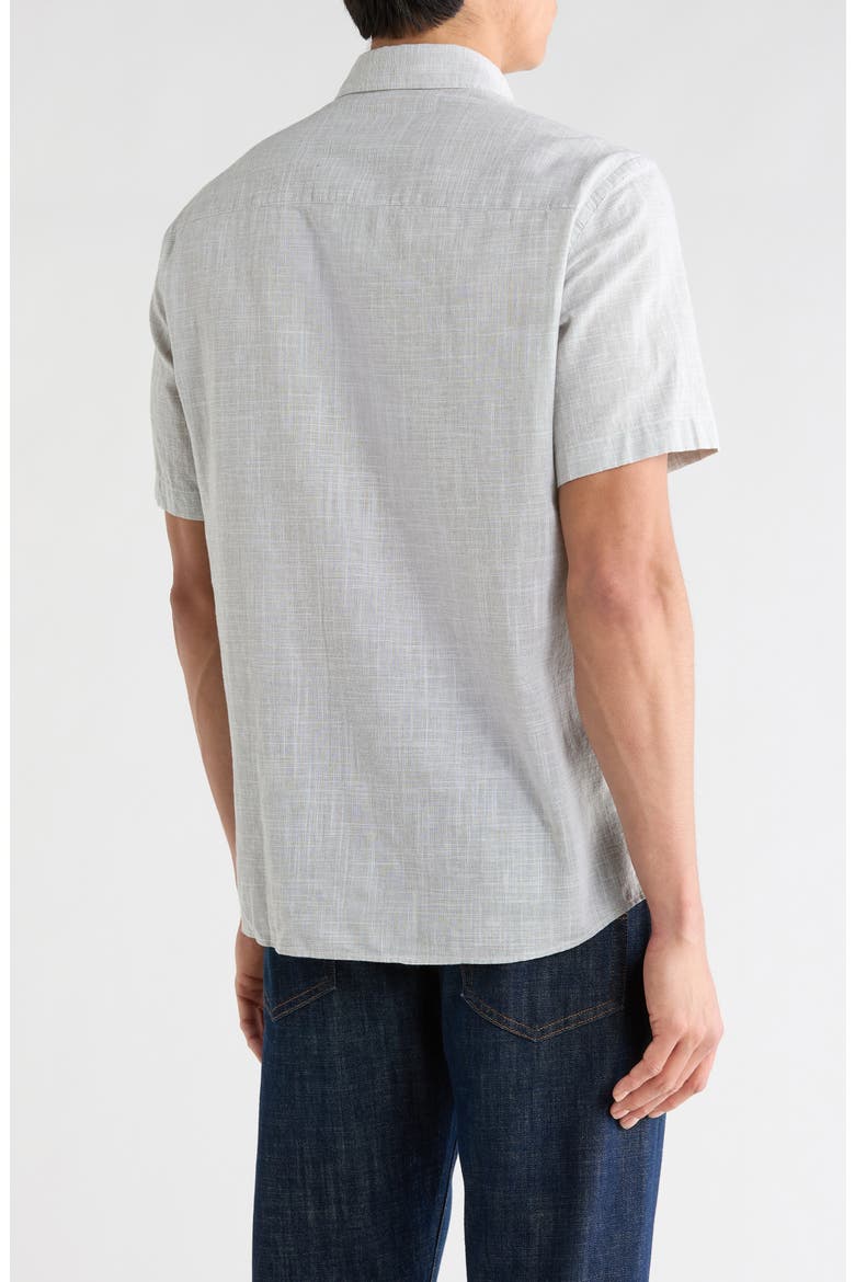 Lorenzo Short Sleeve Cotton Button-Up Shirt, Alternate, color, DOVER BLUE
