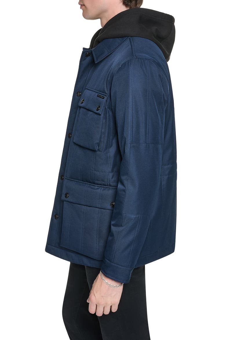 Quilted Shirt Jacket, Alternate, color, NAVY