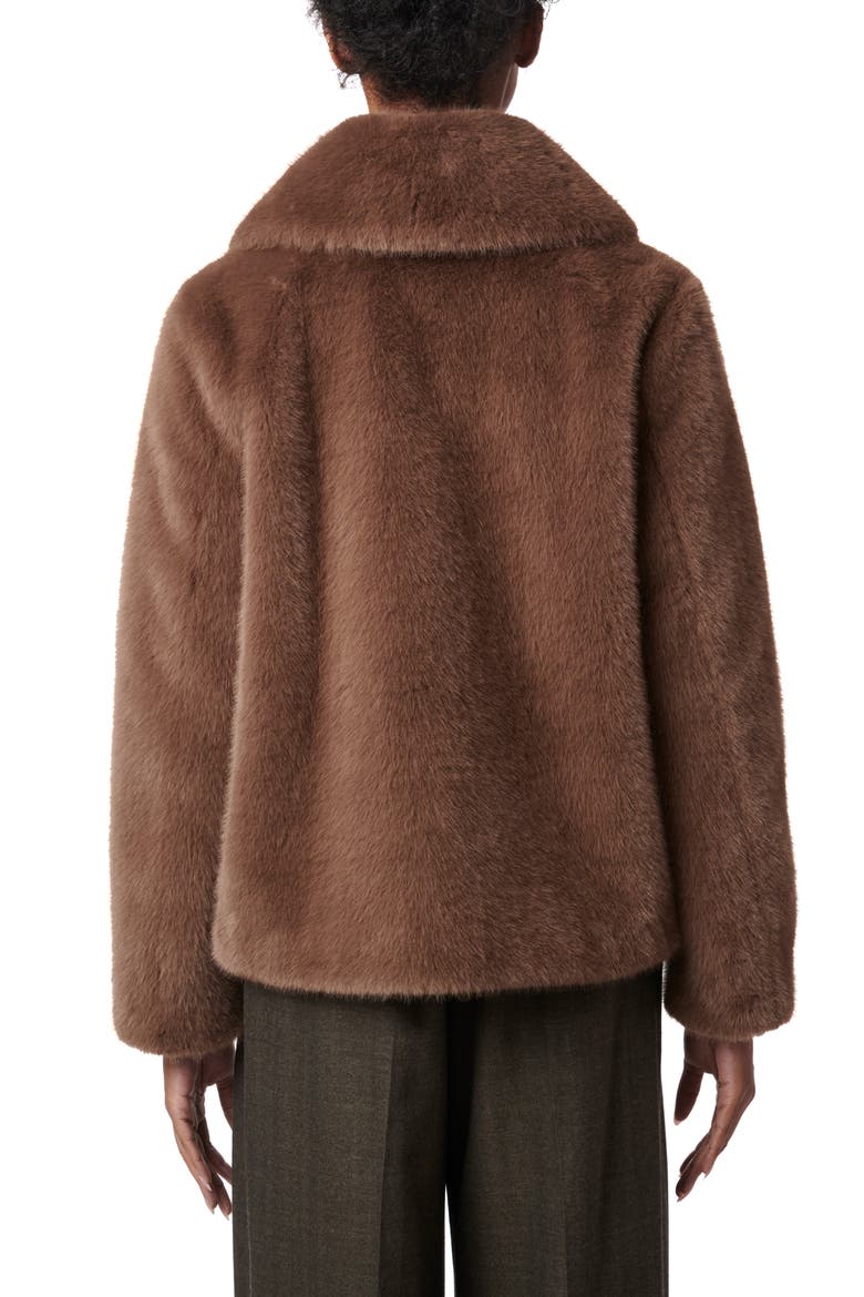 Faux Fur Jacket, Alternate, color, BROWN