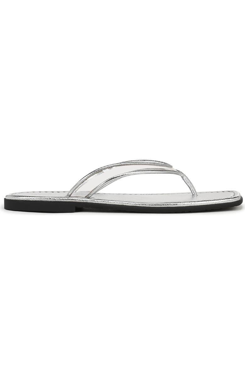 Veronica Beard Clea Flip Flop, Alternate, color, Clear/ Silver