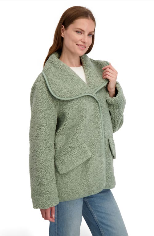 Laundry By Shelli Segal Faux Shearling Jacket In Green